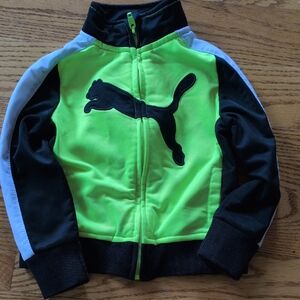 Puma Black and Neon Yellow Track Jacket